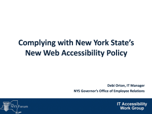 New York State Web Accessibility PPT Download