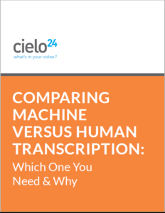 human captioning and machine transcription