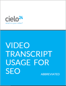 Video Transcript Usage for SEO