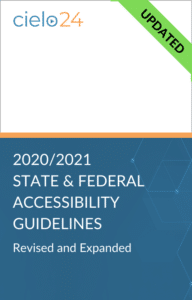 cielo24 eBook - 2020-2021 State and Federal Accessibility Guidelines