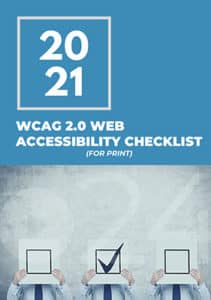 WCAG 2.0 Web Accessibility Checklist Ebook Cover