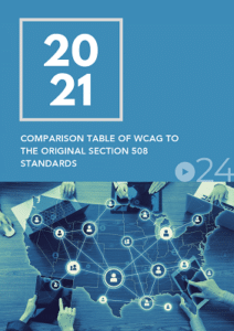 The Comparison Table of WCAG to the Original Section 508 Standards