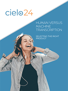 cielo24 eBook COVER - Human vs Machine Transcription