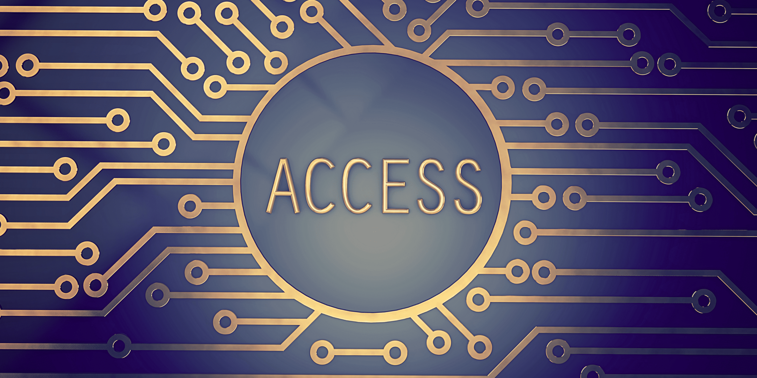 Access written on a digital board.