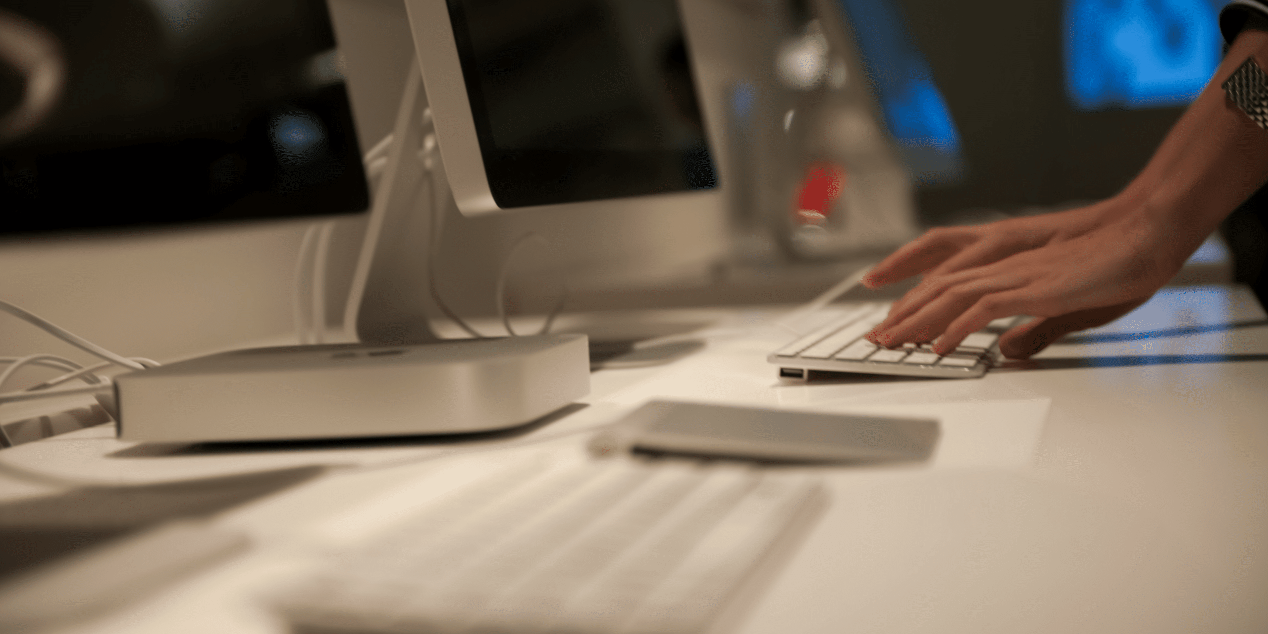 Person working on a computer