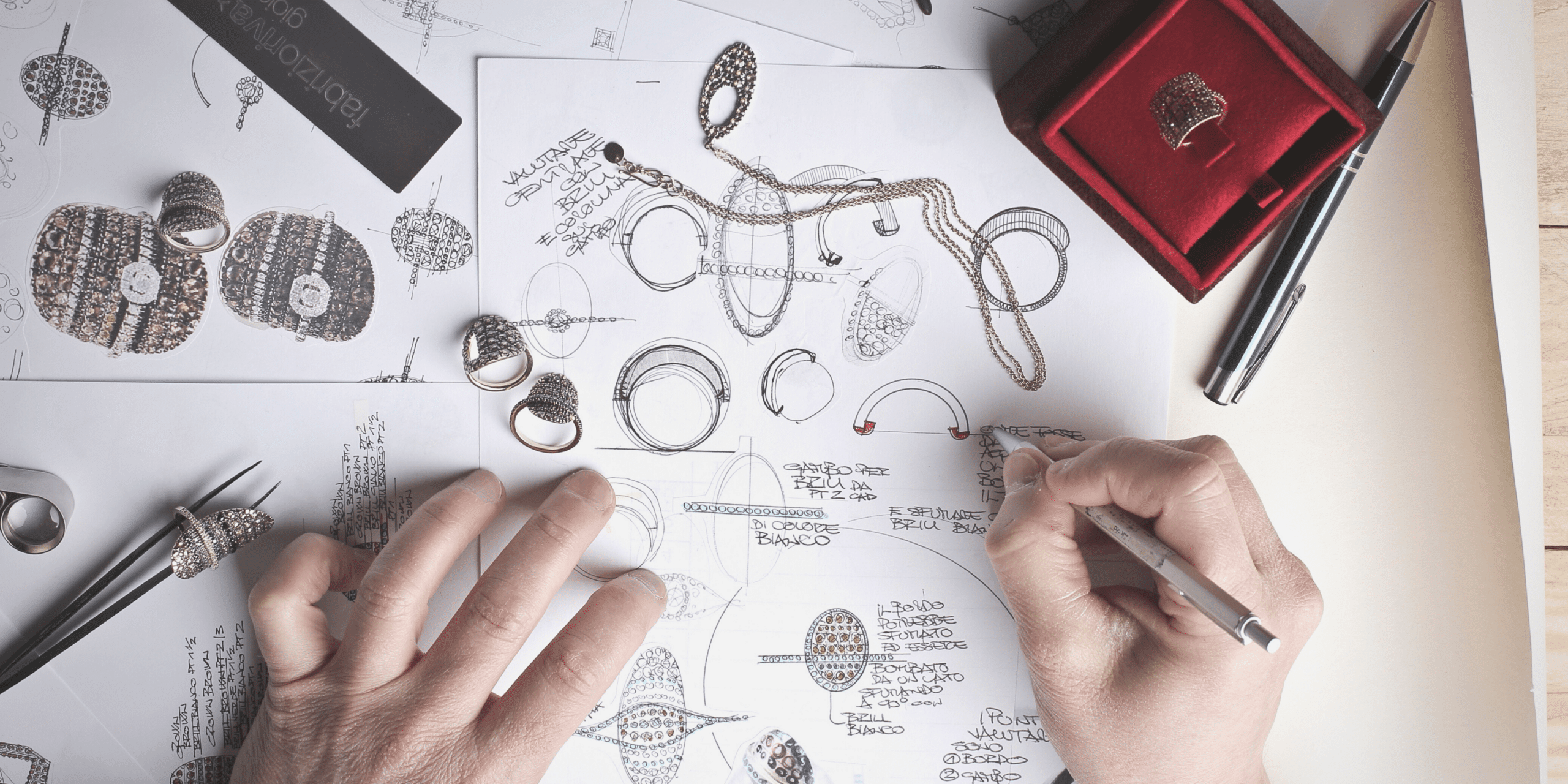 instructional designer table with flows and illustrations