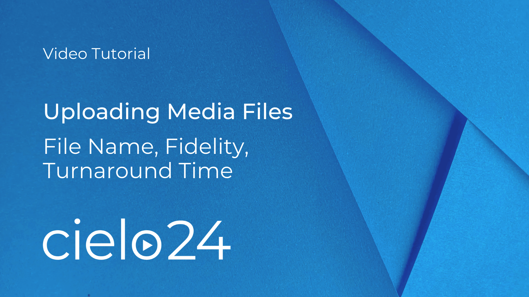 Training link for Uploading Media Files with cielo24 captions and transcripts