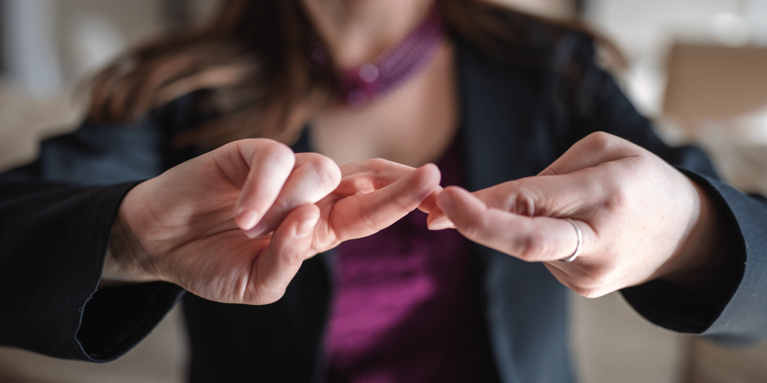 Person using sign language